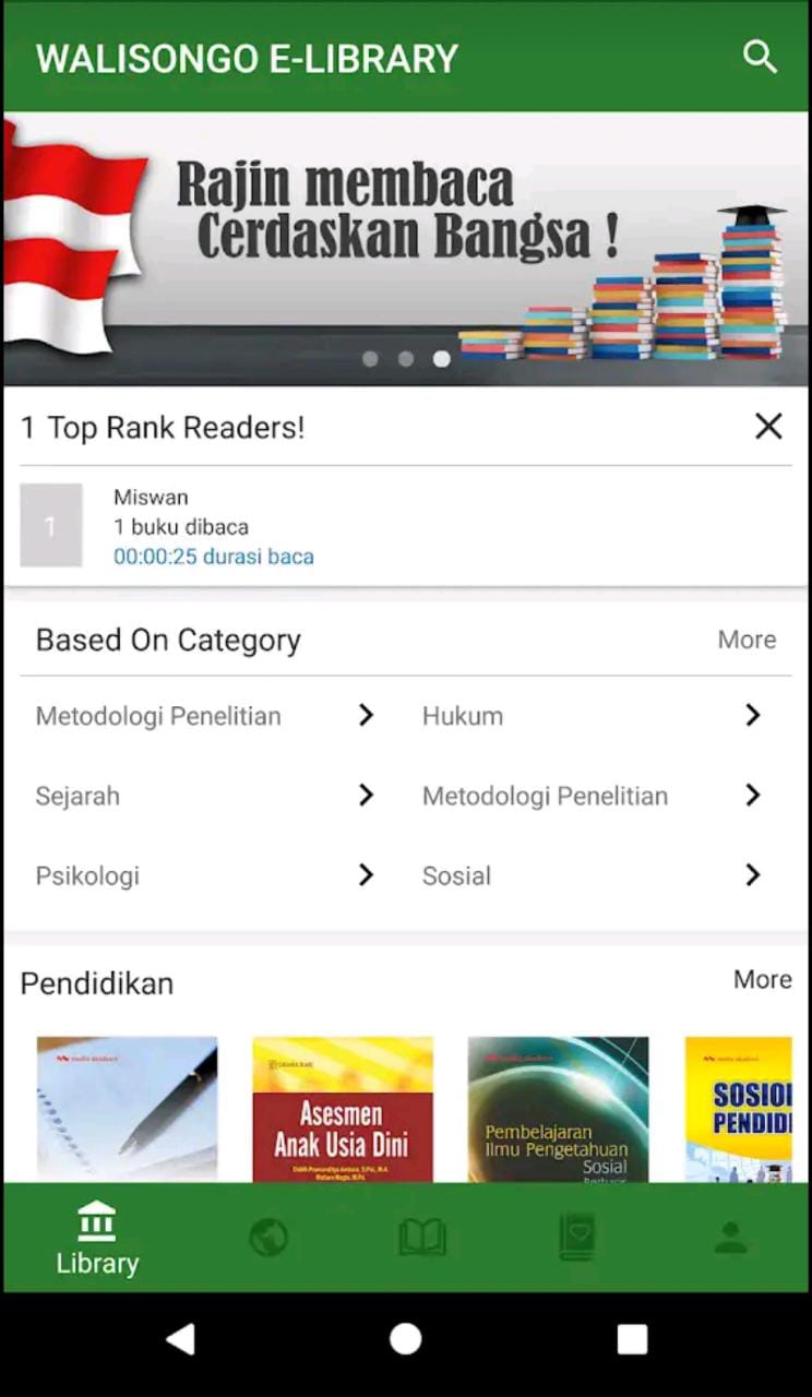 Pemanfaatan Aplikasi Perpustakaan Elektronik UIN Walisongo Semarang