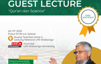 Prof. Abdul Hye, Ph.D. (dari NASA Scientist, Amerika) Memberikan Kuliah Tamu Internasional dengan Tema “Qur’an dan Science” di UIN Walisongo Semarang